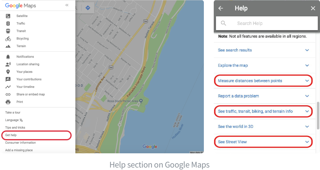 Google Maps Usability Problem 3 - No one uses Help