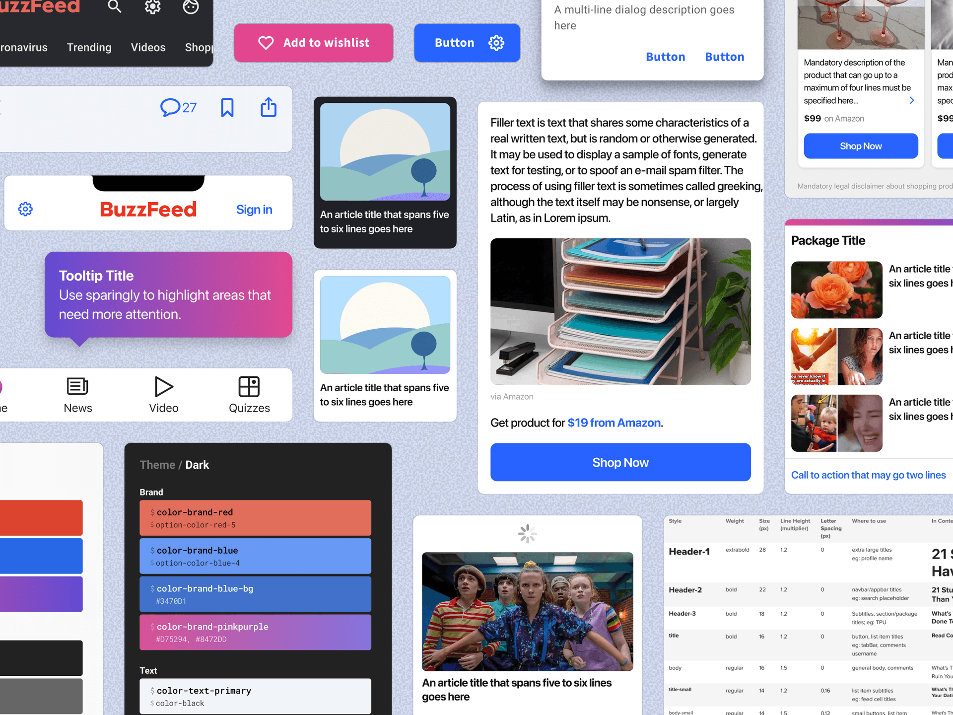BuzzFeed app design system