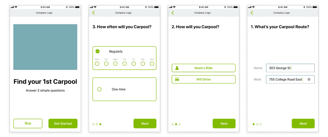 carpool onboarding