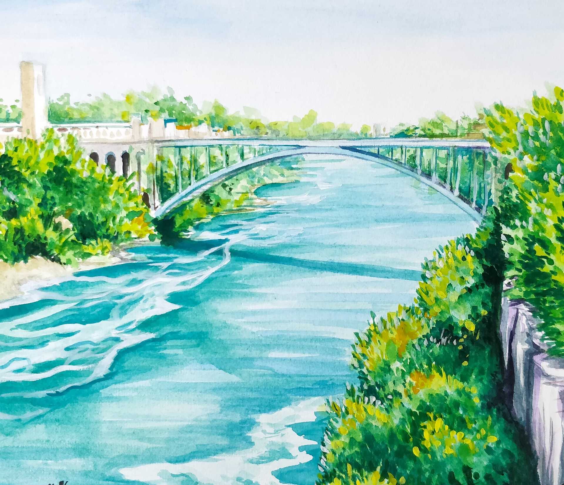 Watercolor painting of Niagara Falls