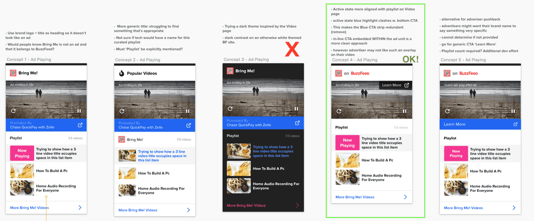 playlist design explorations